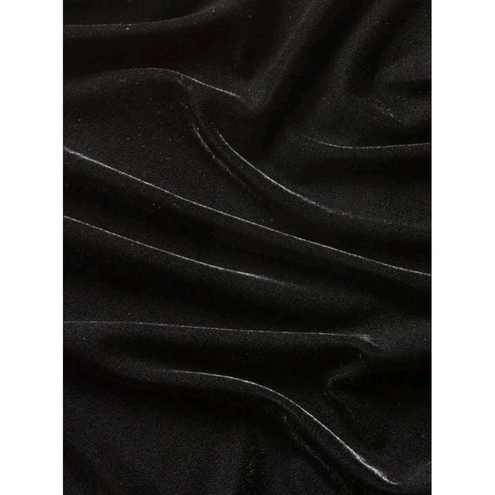 Soft Surroundings Velvet Maxi Dress Santiago S Black Stretch Swing Whimsigoth - Picture 5 of 9